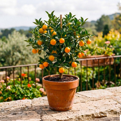 Citrus Calamondin la Ghiveci 5L 60-70cm - Fructe incluse - Bulbshop