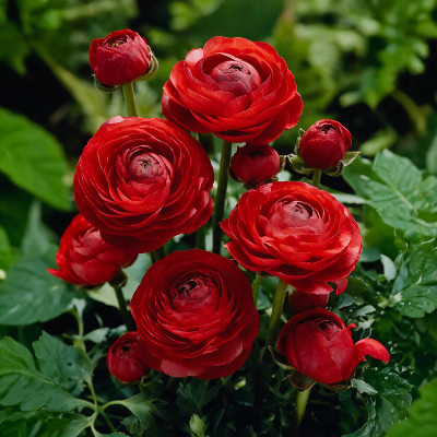 Bulbi Ranunculus Rosii Red 10 buc